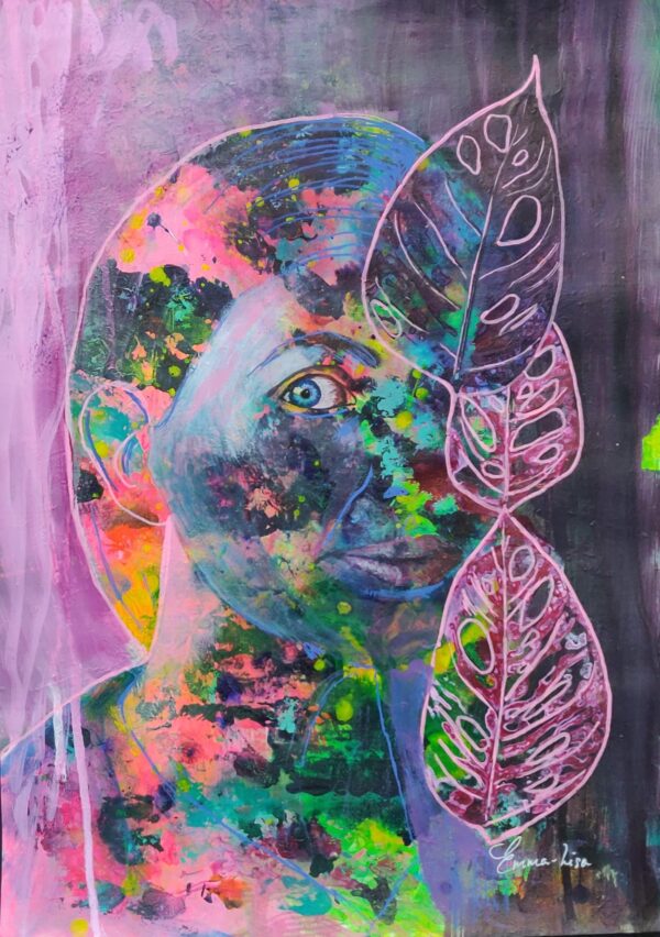 The artist & monstera
